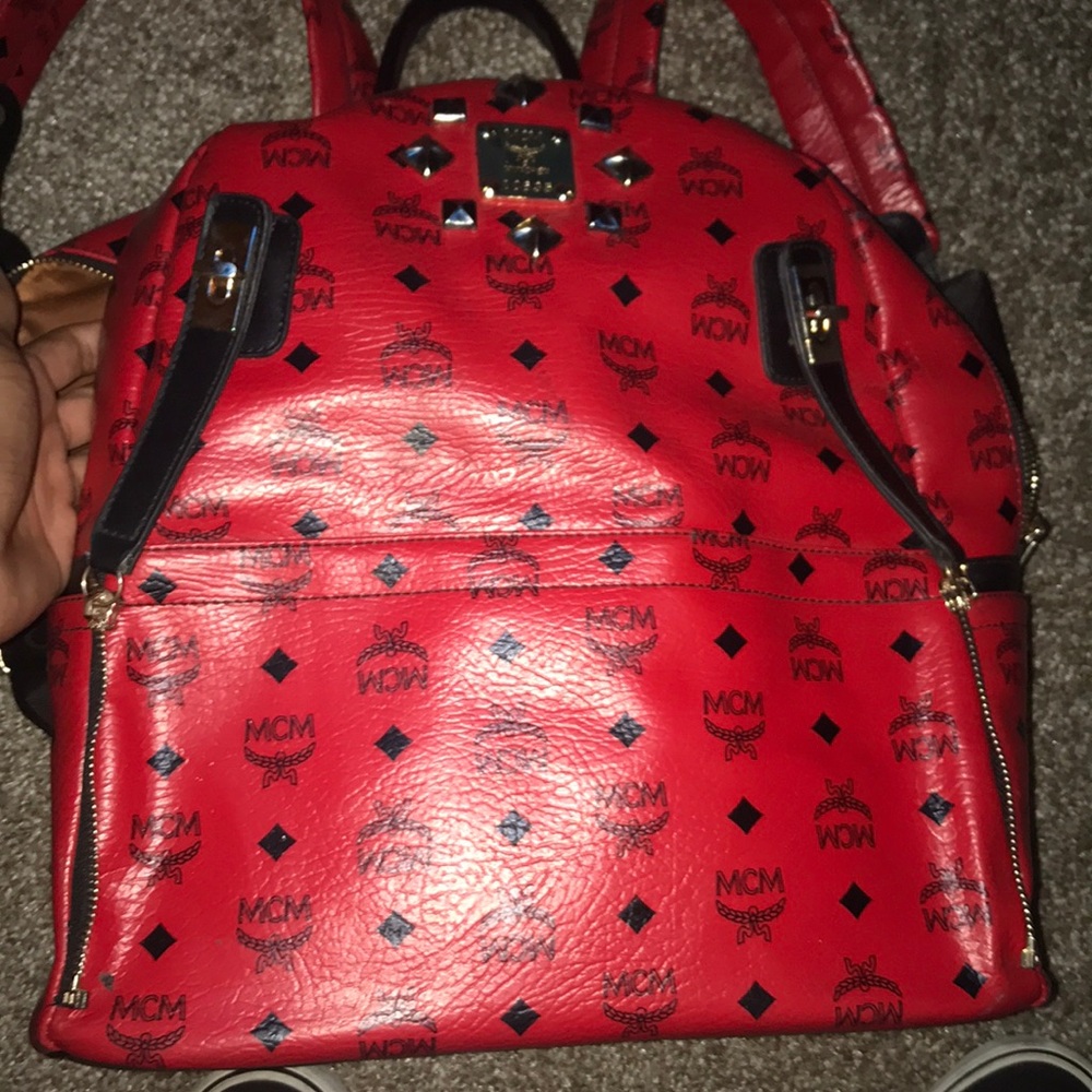 McM Red Backpack - Picture 3 of 4